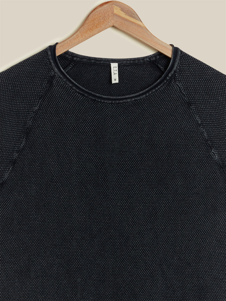 ETA Charcoal Cotton Slim Fit Sweater - Image 4