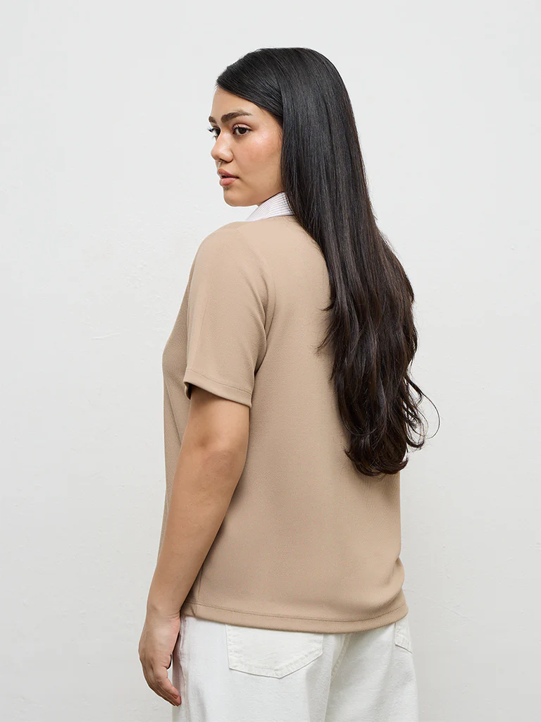 Gia Dark Beige Top - Image 4