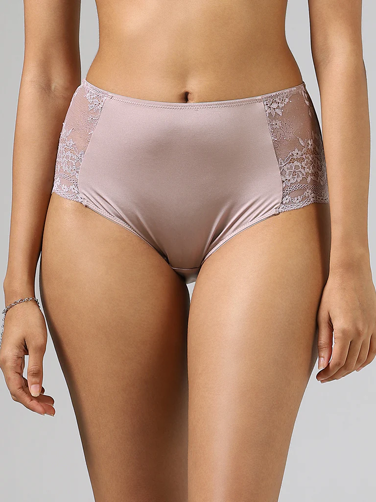 Wunderlove Light Taupe Detailed Briefs - Image 4
